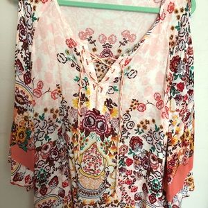 Democracy Cold Shoulder Tunic 2X